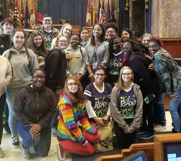 Library Club Members at Thibodaux High School